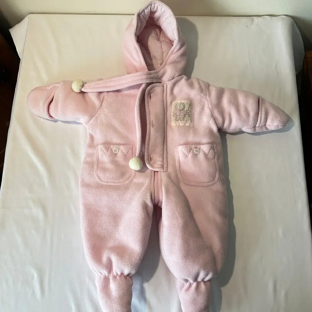 Baby B'gosh Inuit Arctic Fisherman Thick Winter Hooded Snow Bunting Sz 0-6 mo